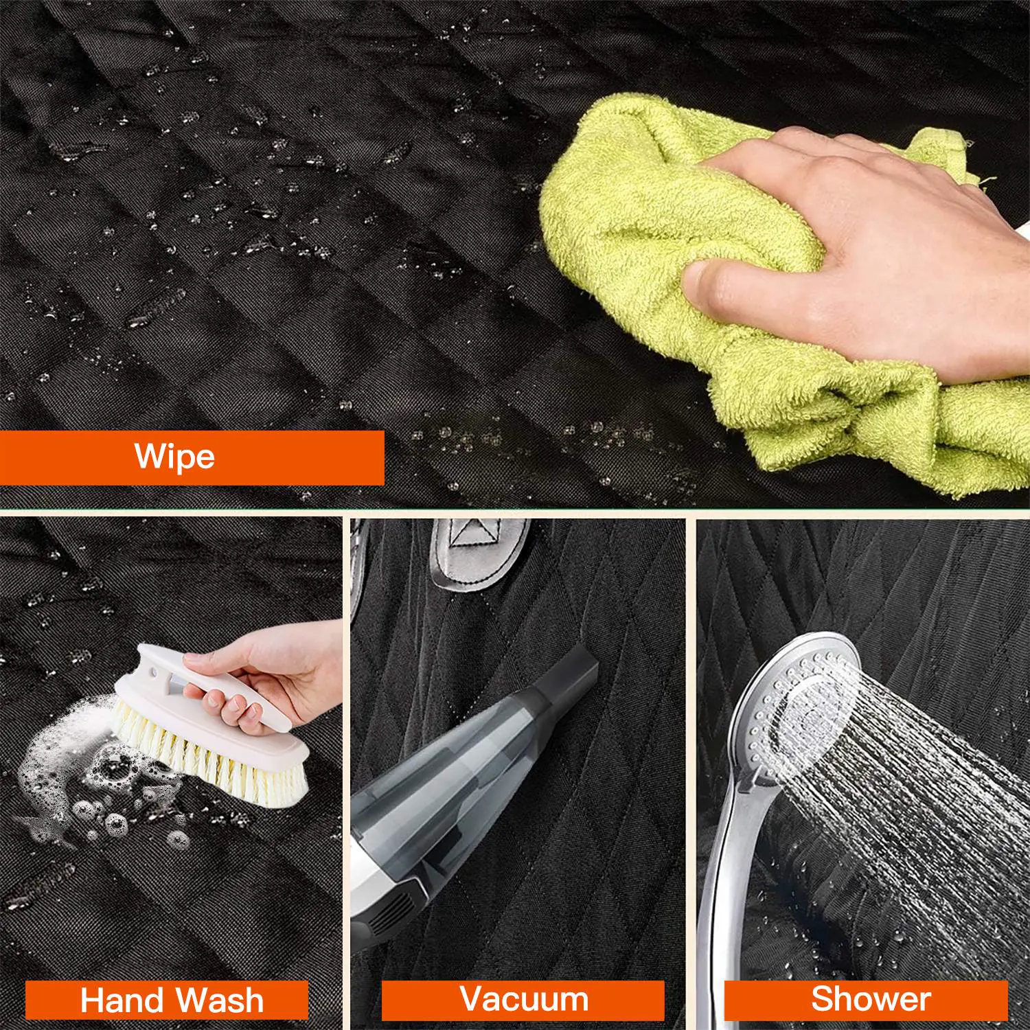 Non-slip anchors seated in the seat crease